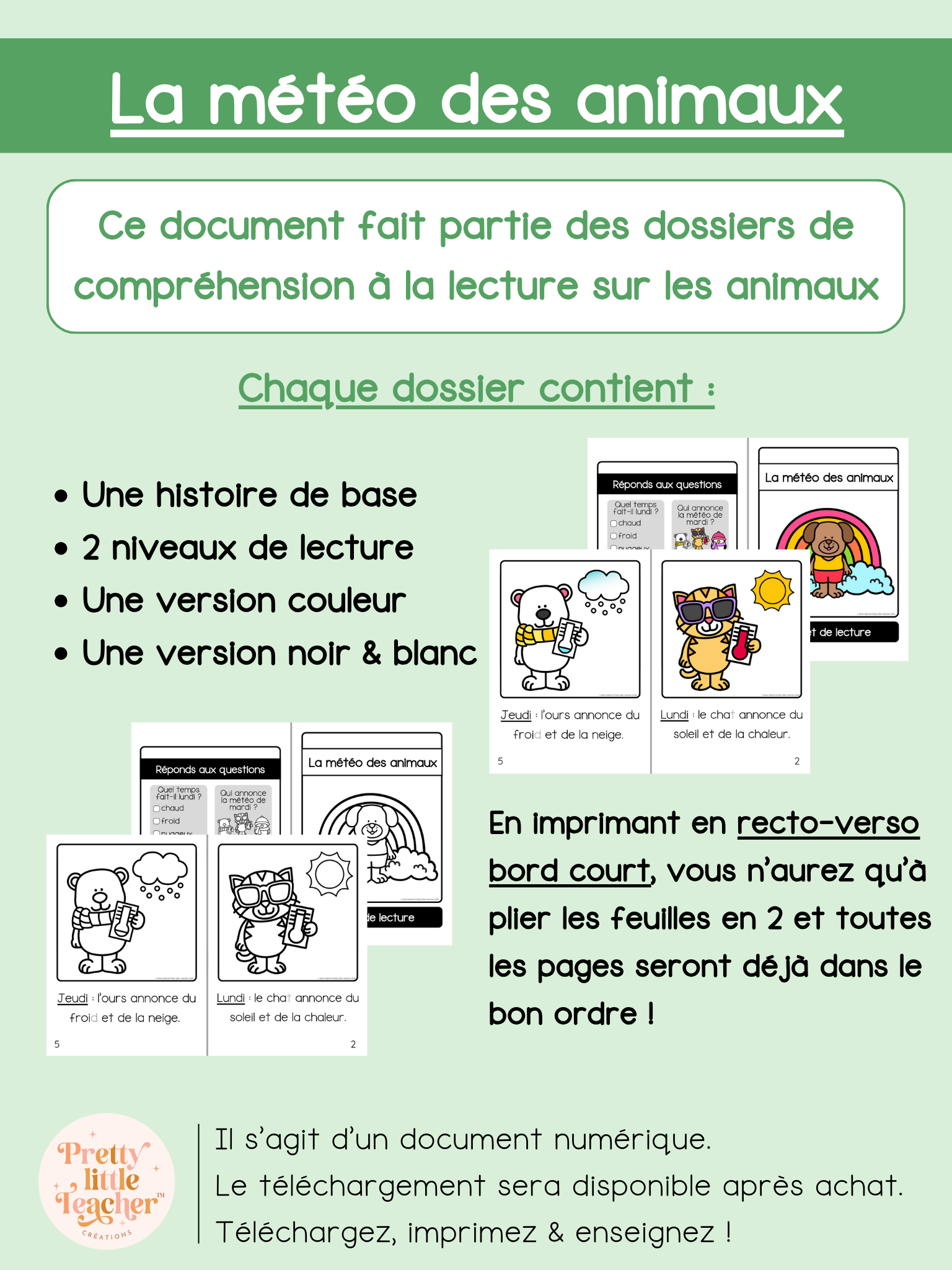 La météo des animaux (lecture)