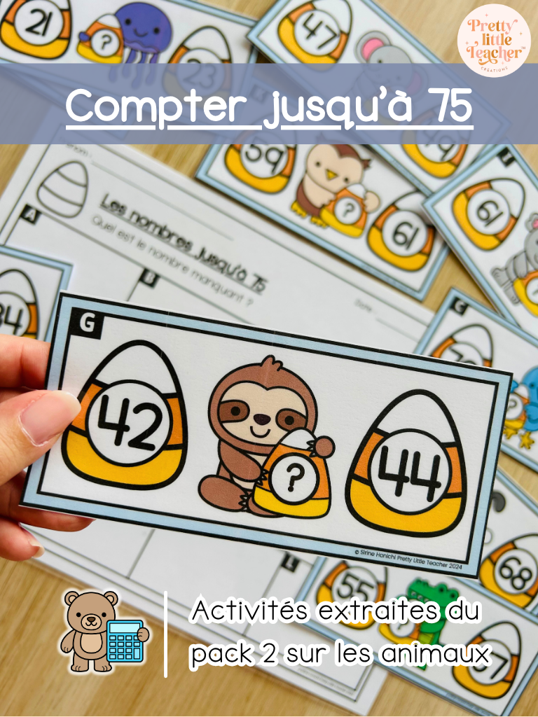 Les nombres jusqu'à 75 (3x)