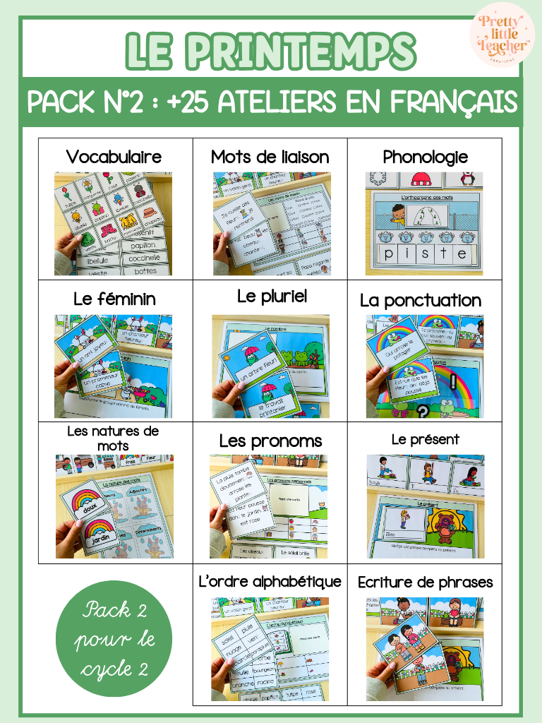 Pack 2 Français sur le printemps