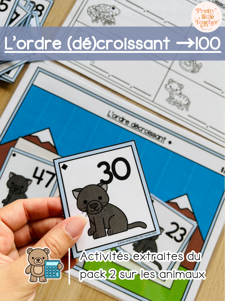 L'ordre (dé)croissant jusqu'à 100 (3x)