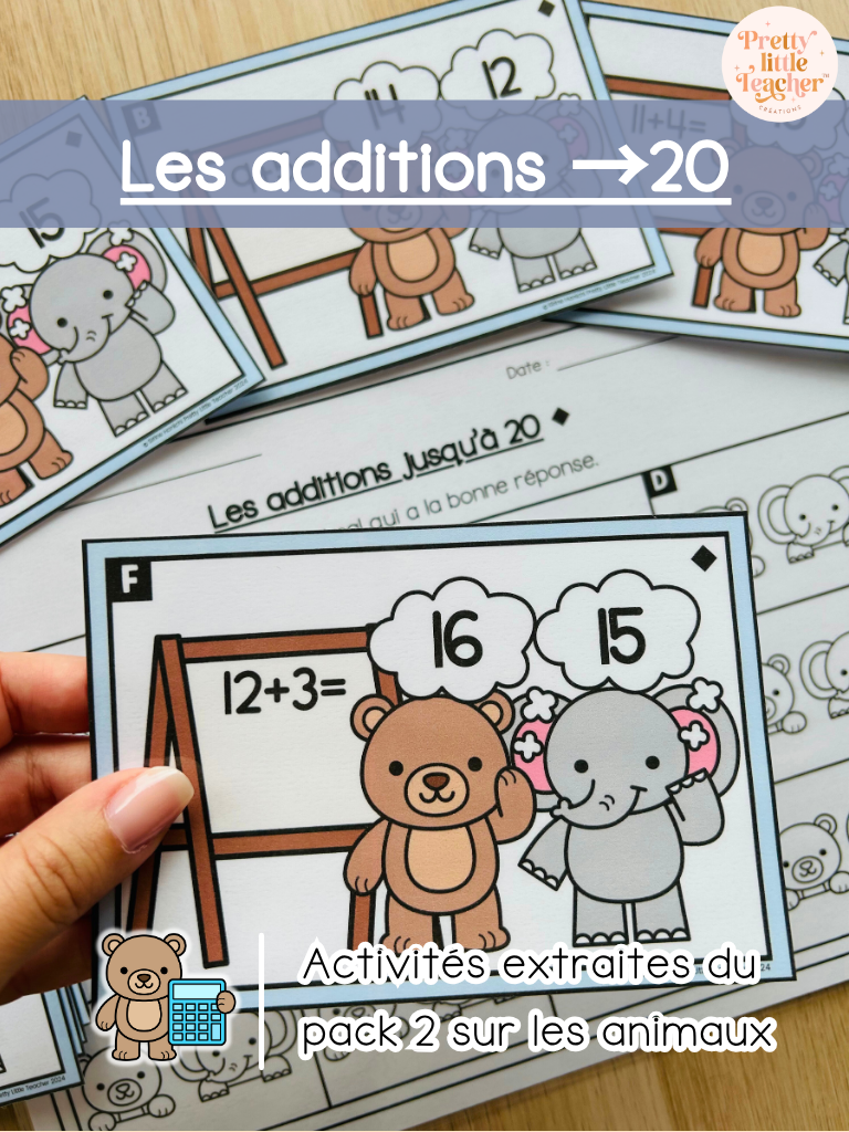 Les additions jusqu'à 20 (3x)