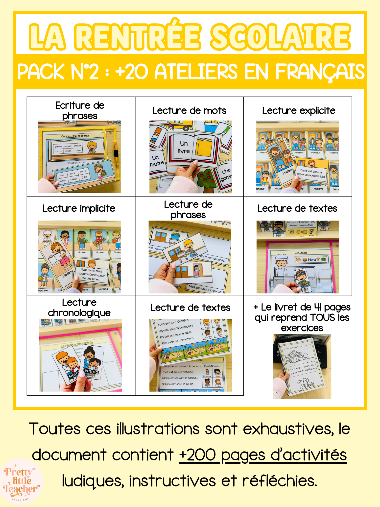 Pack 2 Français sur le thème de l'école