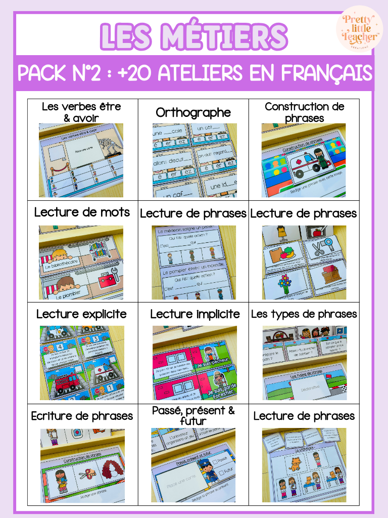 Pack 2 Français sur les métiers
