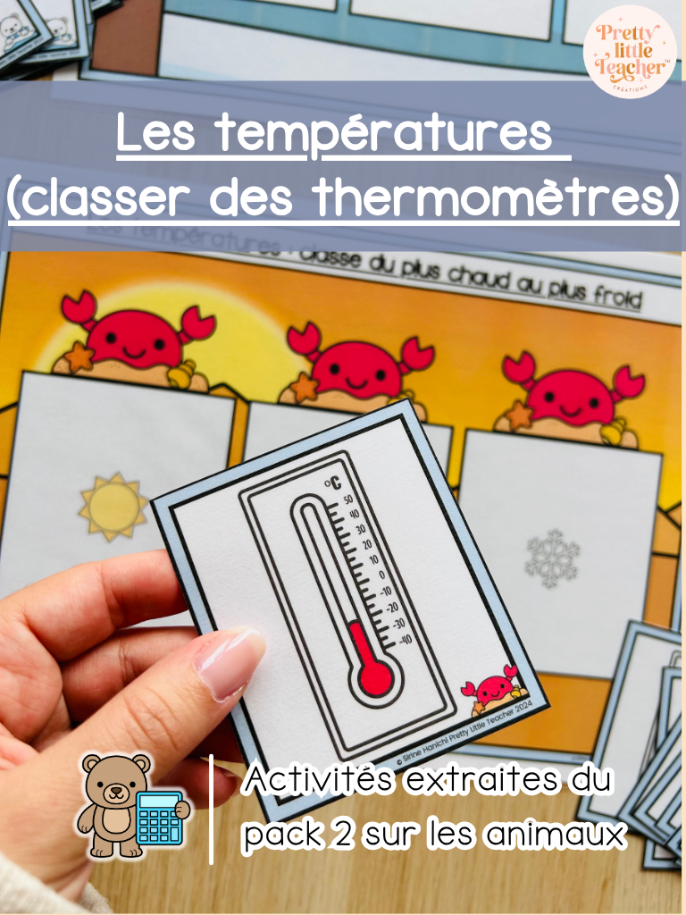 Les températures : thermomètres (3x)