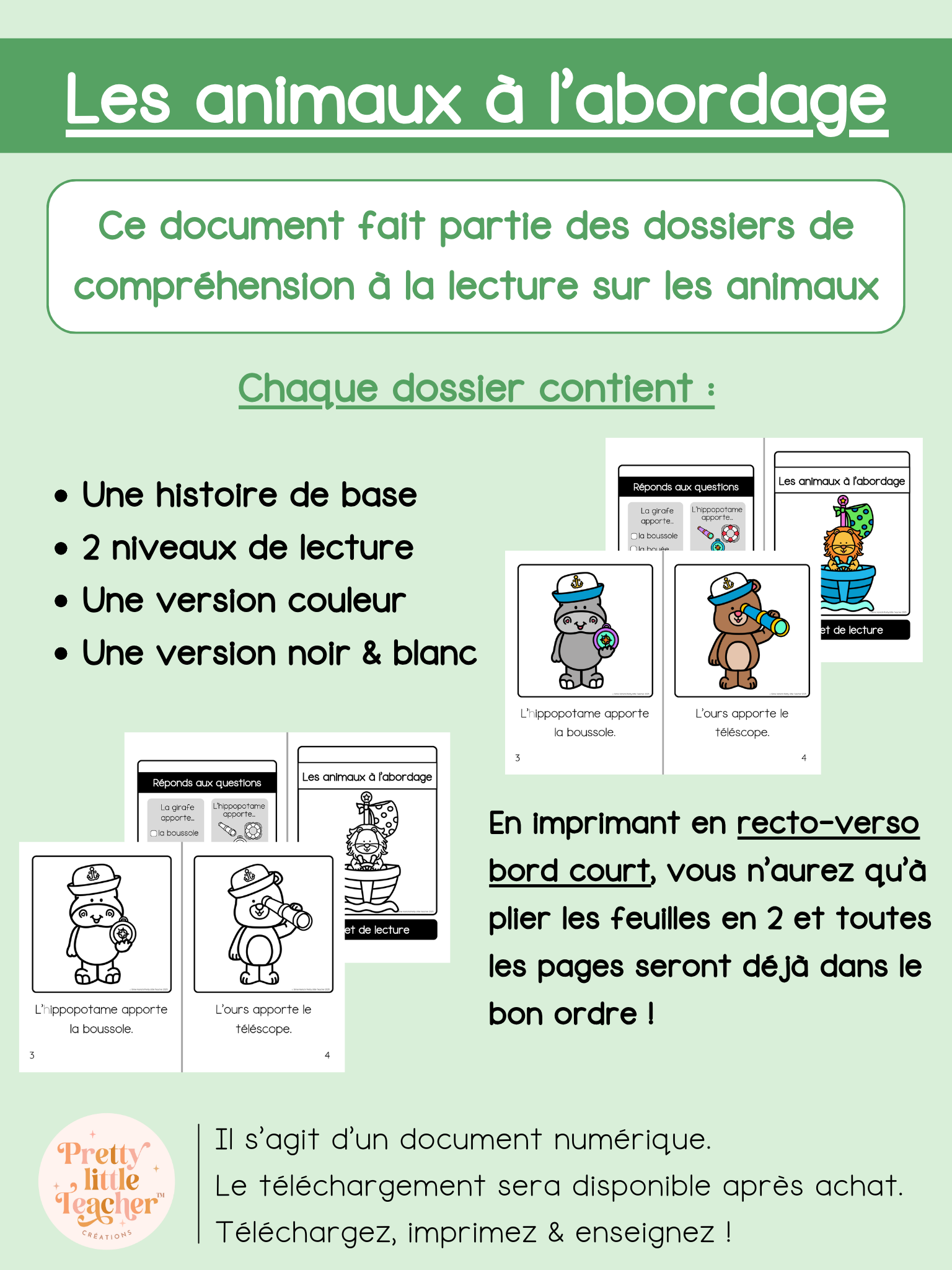 Les animaux à l'abordage (lecture)