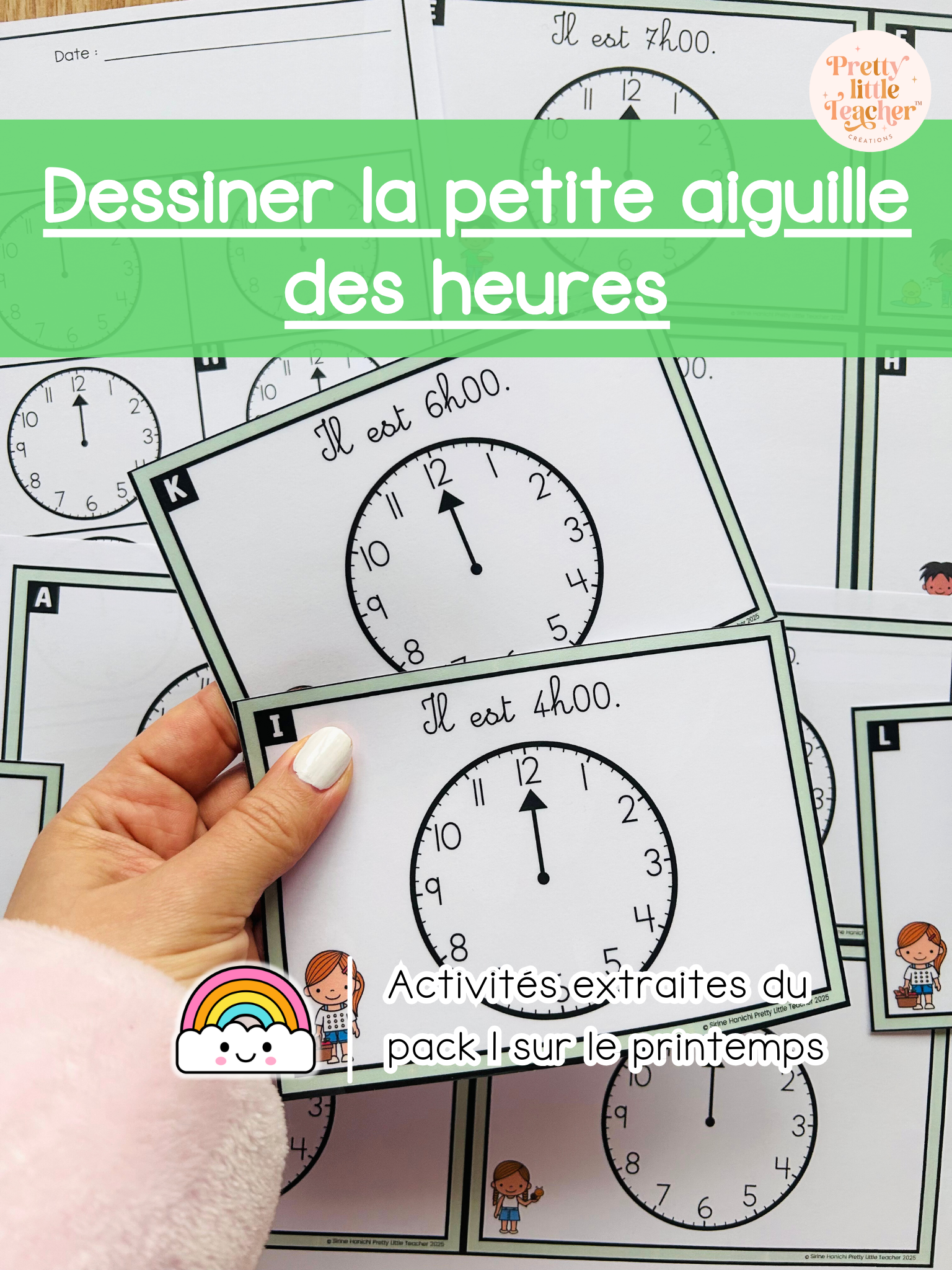 Dessiner la petite aiguille des heures (3x)