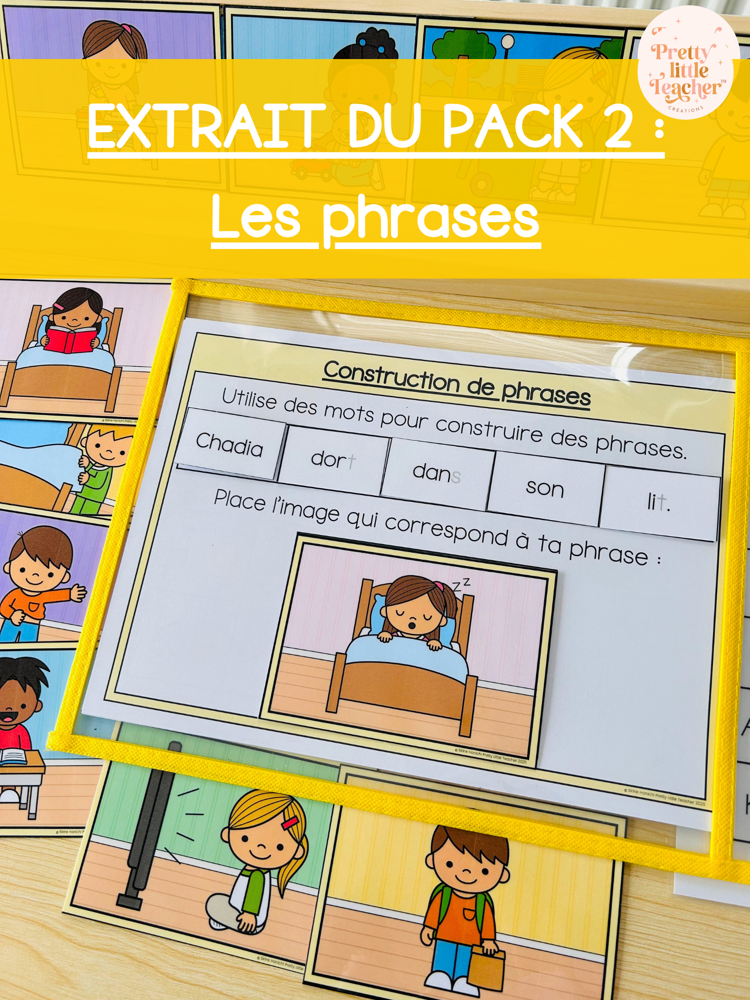Extrait PHRASES du Pack 2 Français sur l'école