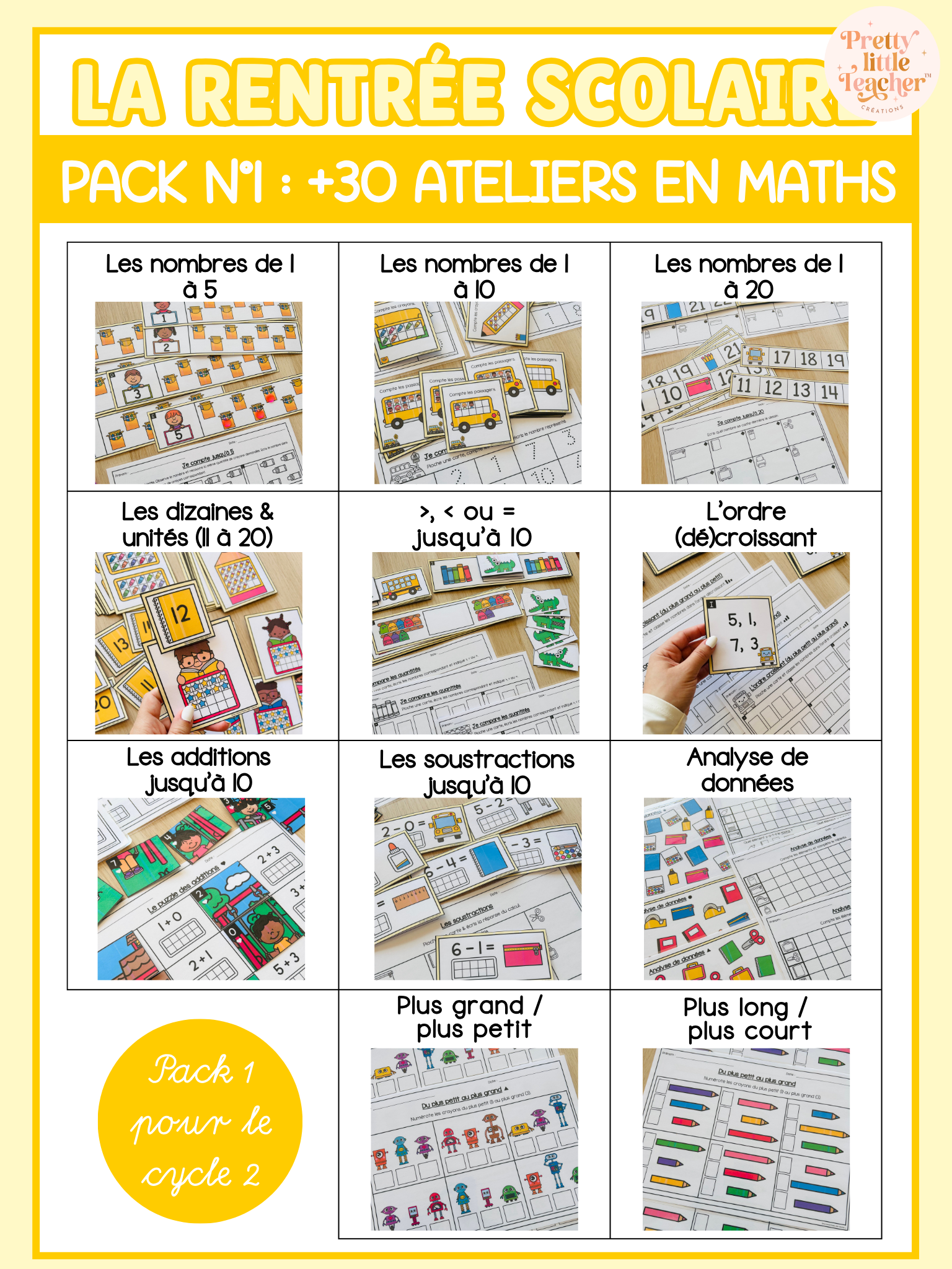 Pack 1 Math sur l'école