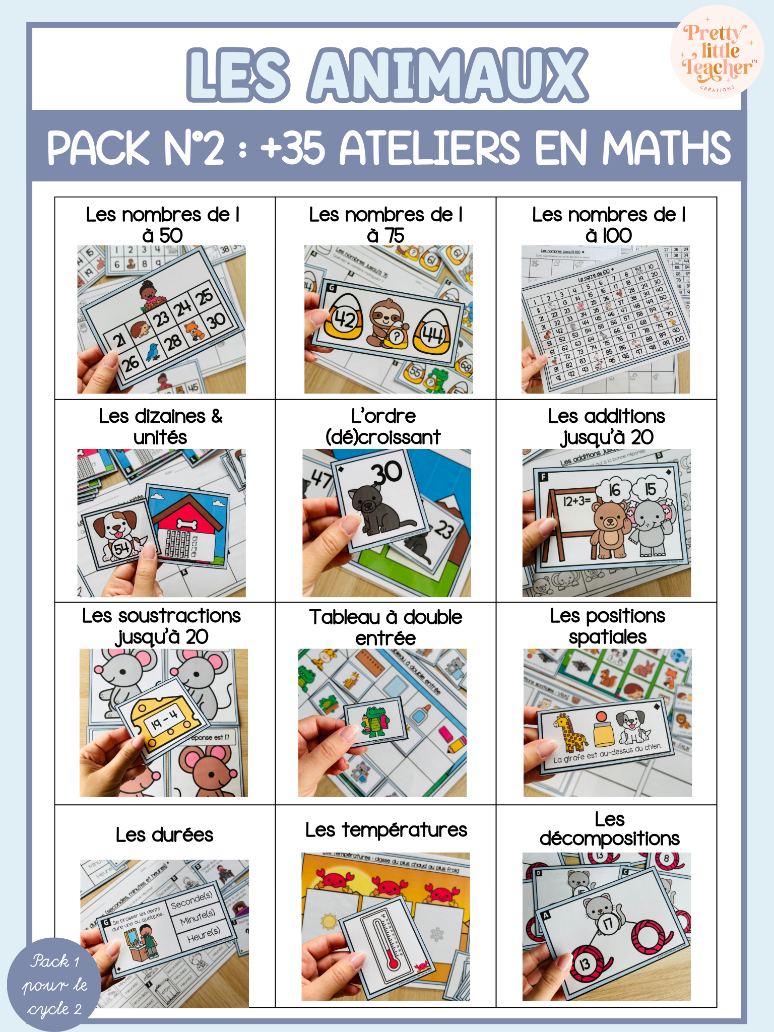 Pack 2 Math : les animaux