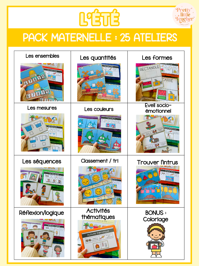 Pack Maternelle sur l'été