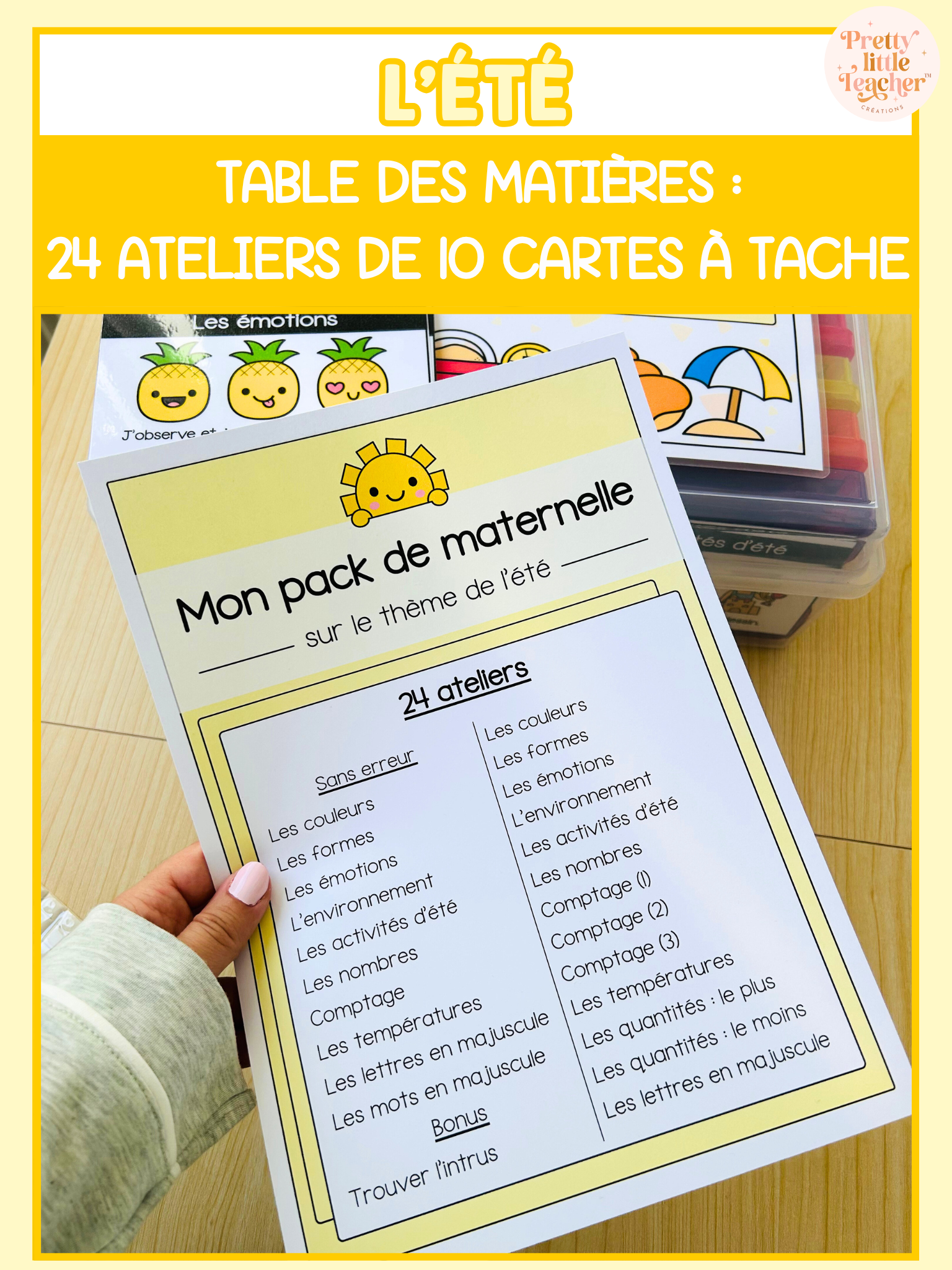 Pack Maternelle : 24 activités sur l'été