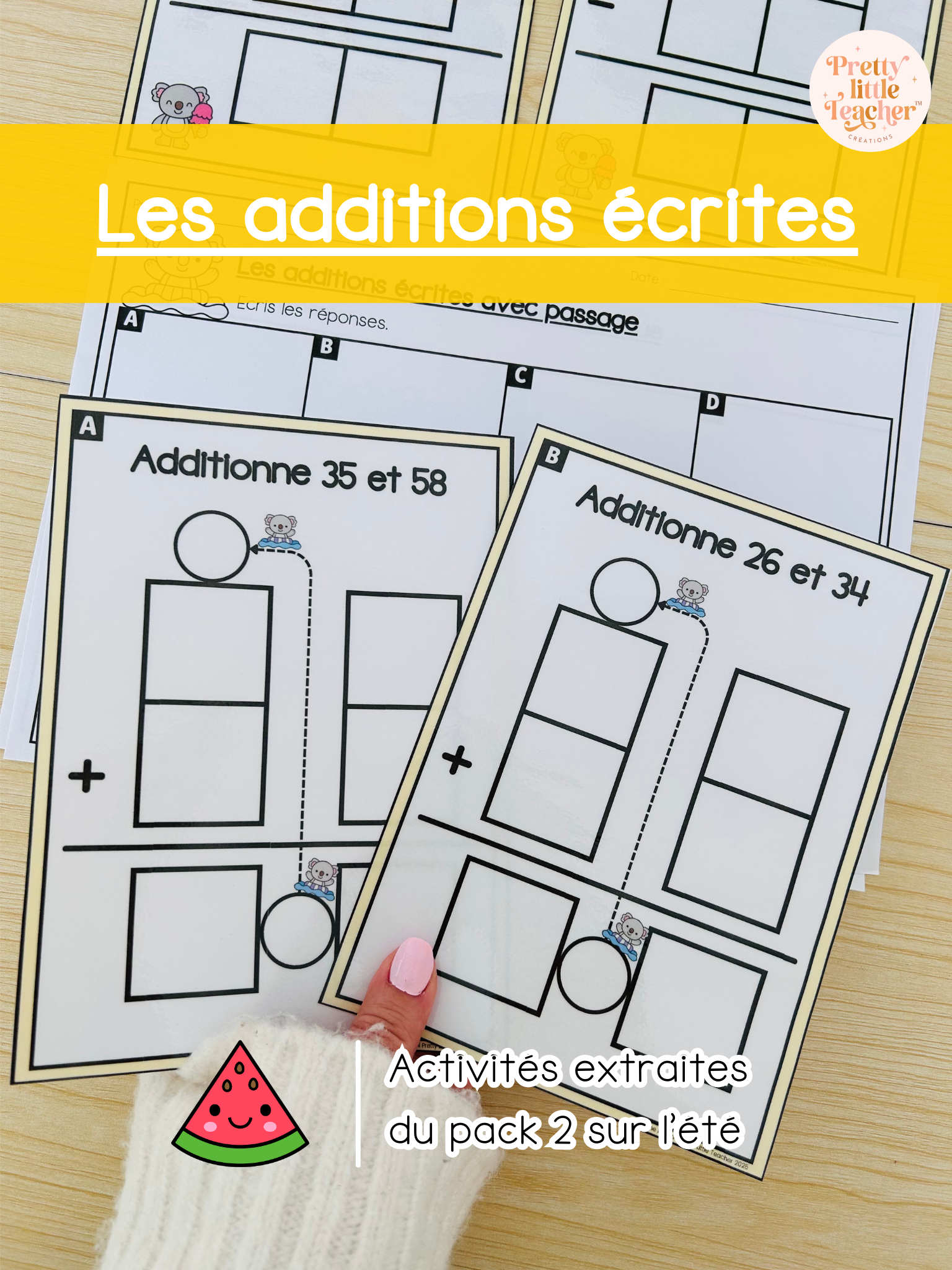Les additions écrites avec passage