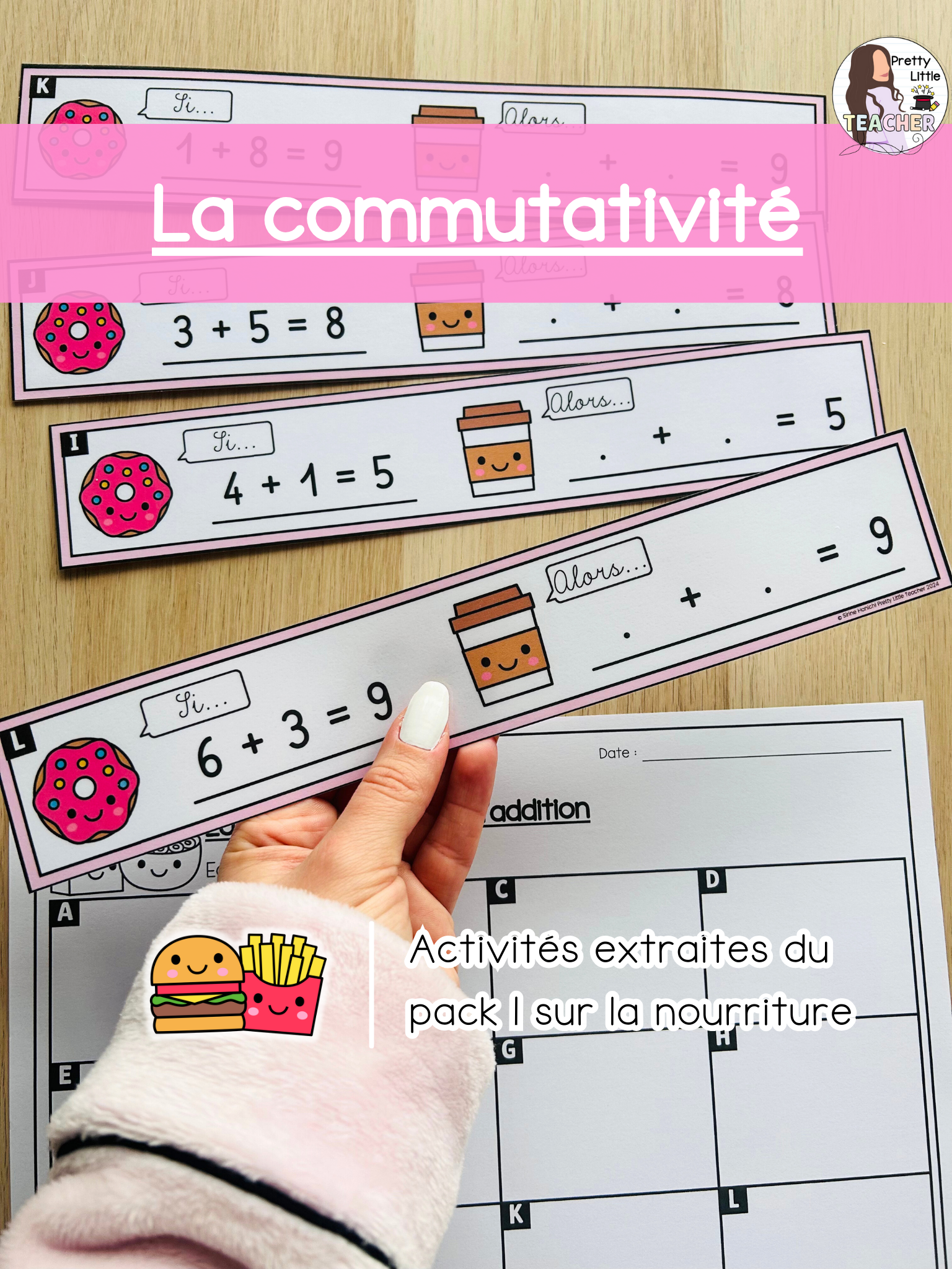 La commutativité de l'addition jusqu'à 10 (3x)