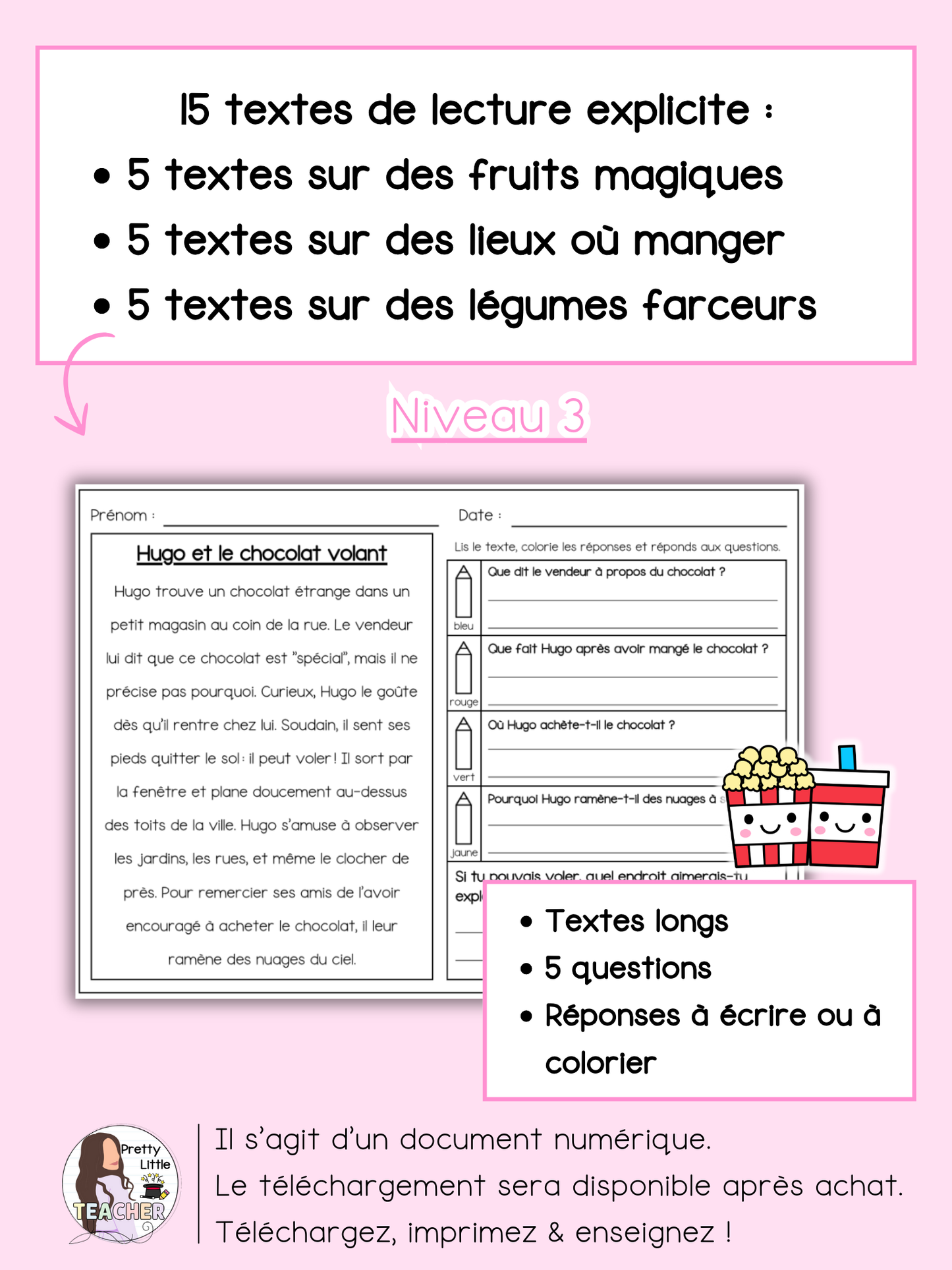 Lecture niveau 3 sur la nourriture