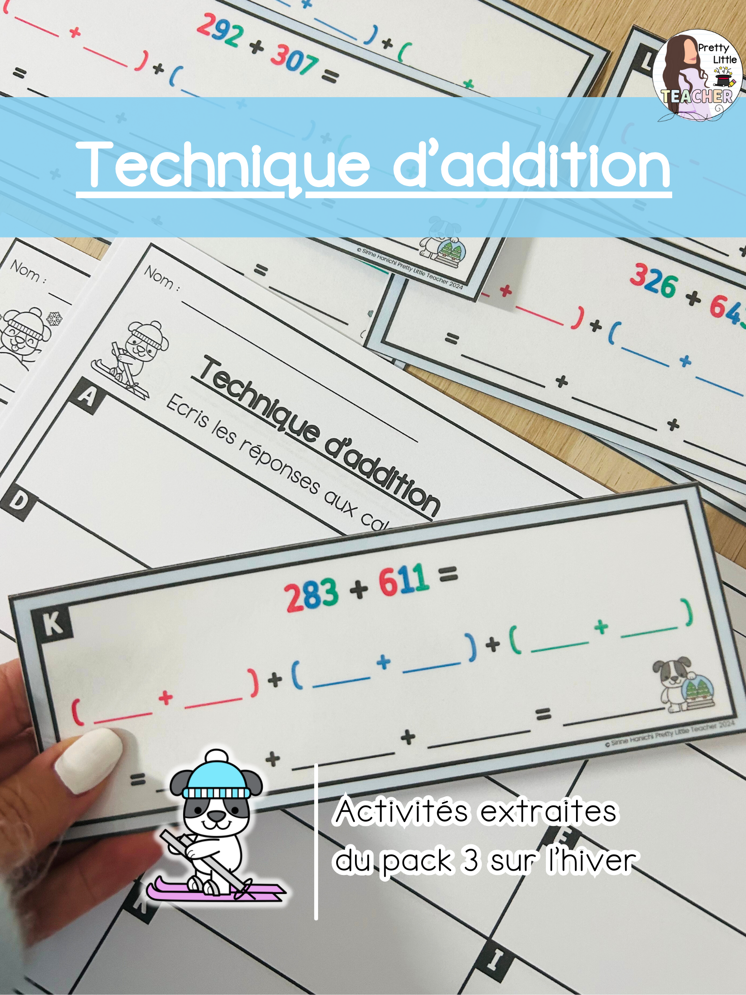 Technique d'addition (CDU + CDU sans passage) (3x)