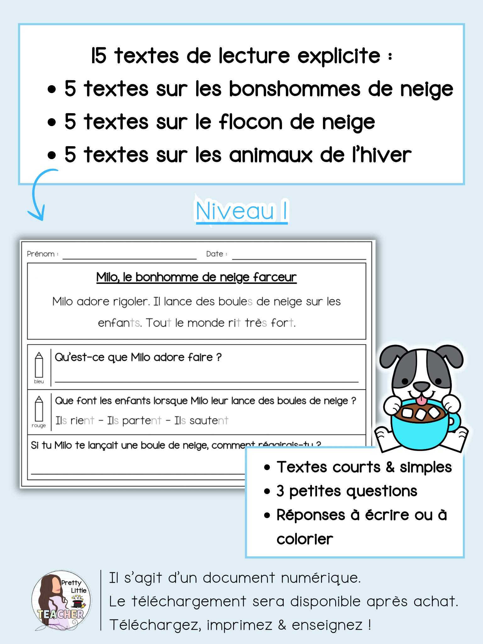 Lecture niveau 1 sur l'hiver