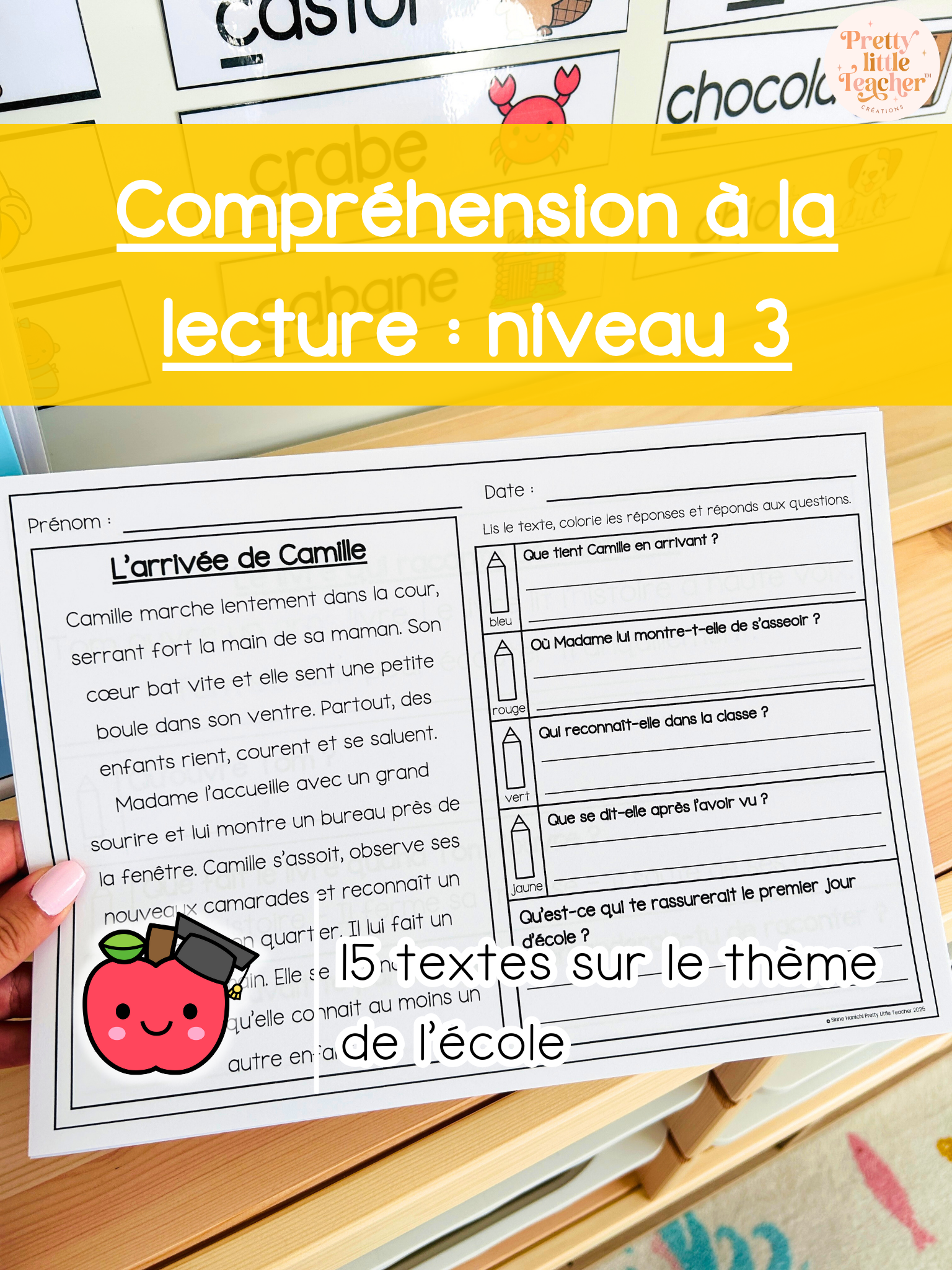 Lecture niveau 3 sur l'école