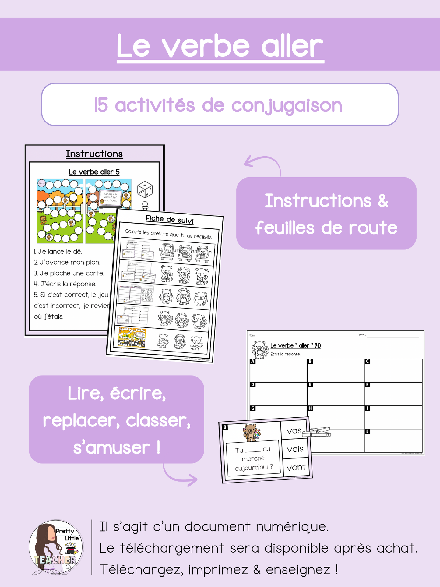 Le verbe aller (pack de 15 activités)