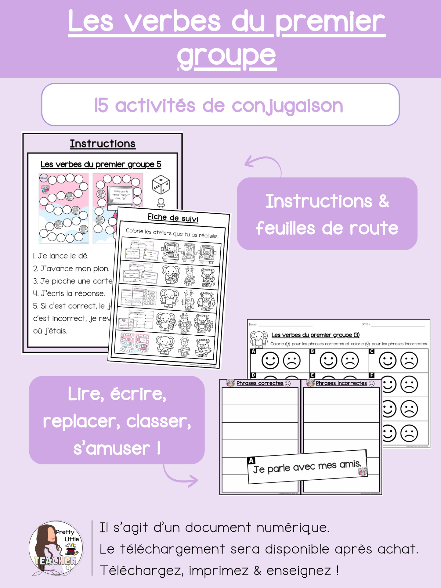 Les verbes du premier groupe (pack de 15 activités)
