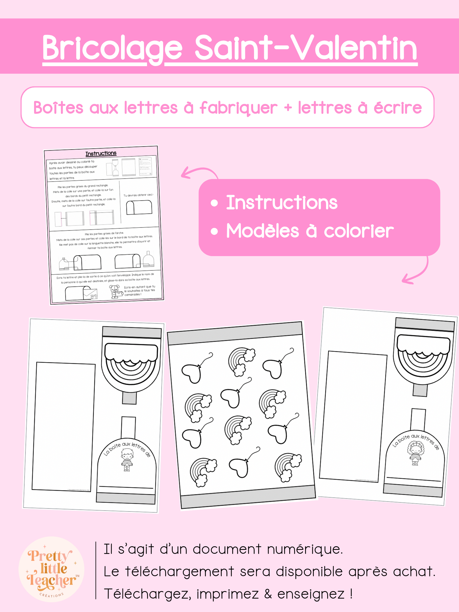 Bricolage et lettre de Saint-Valentin