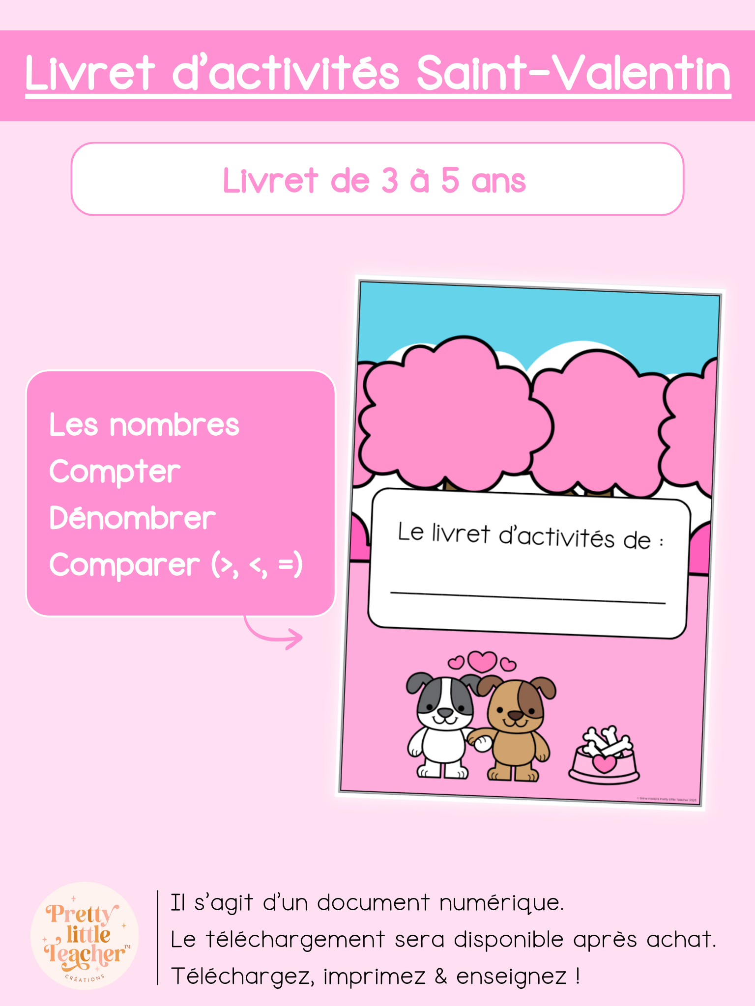 Livret d'activités sur la Saint-Valentin (3 à 5 ans)