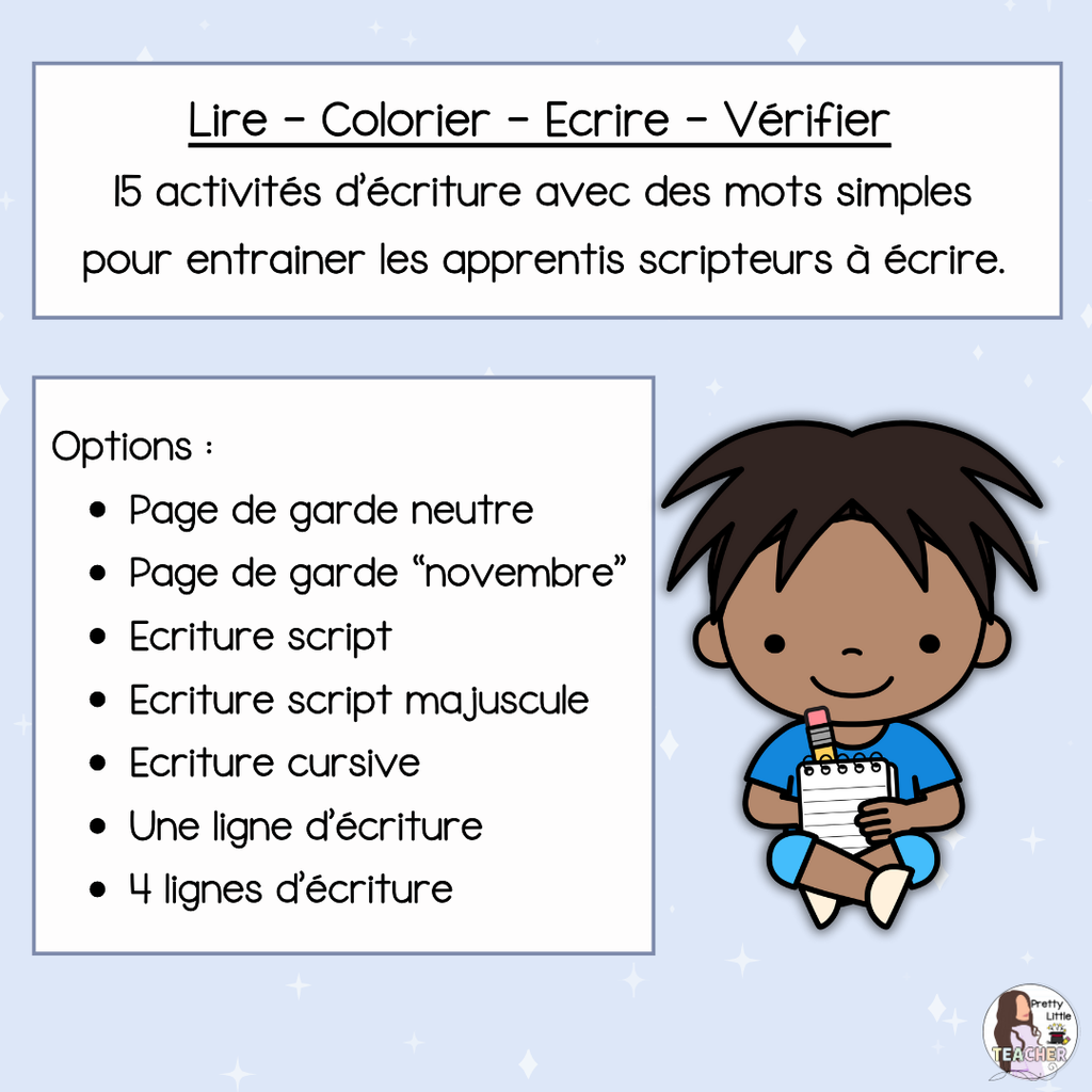 Livret d'écriture de novembre