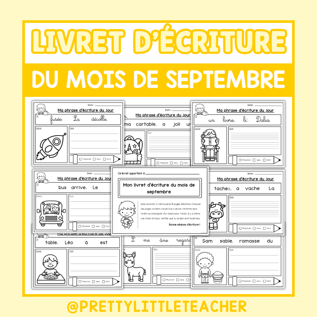 Livret d'écriture de septembre
