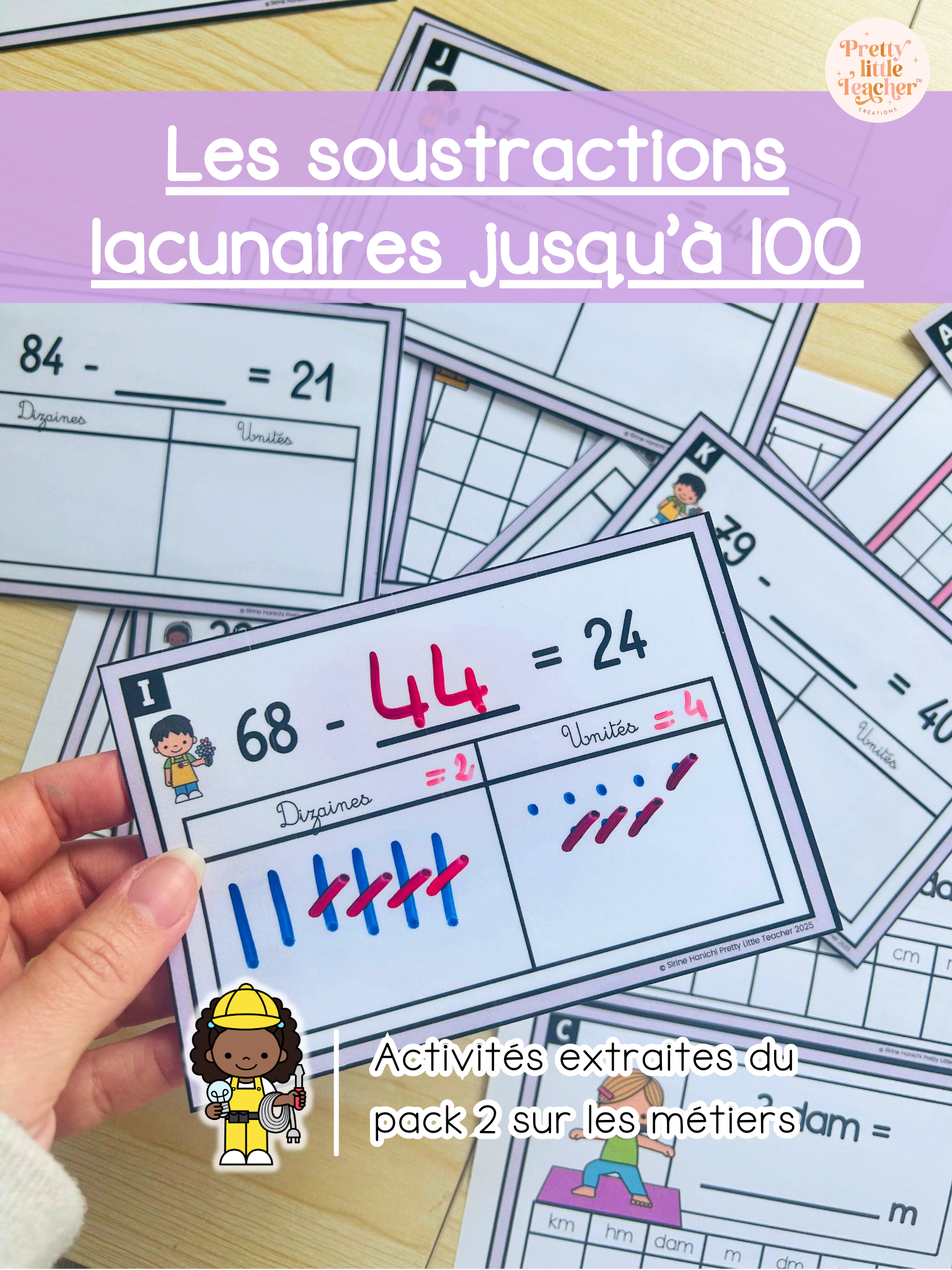 Les soustractions lacunaires jusqu'à 100 (3x)