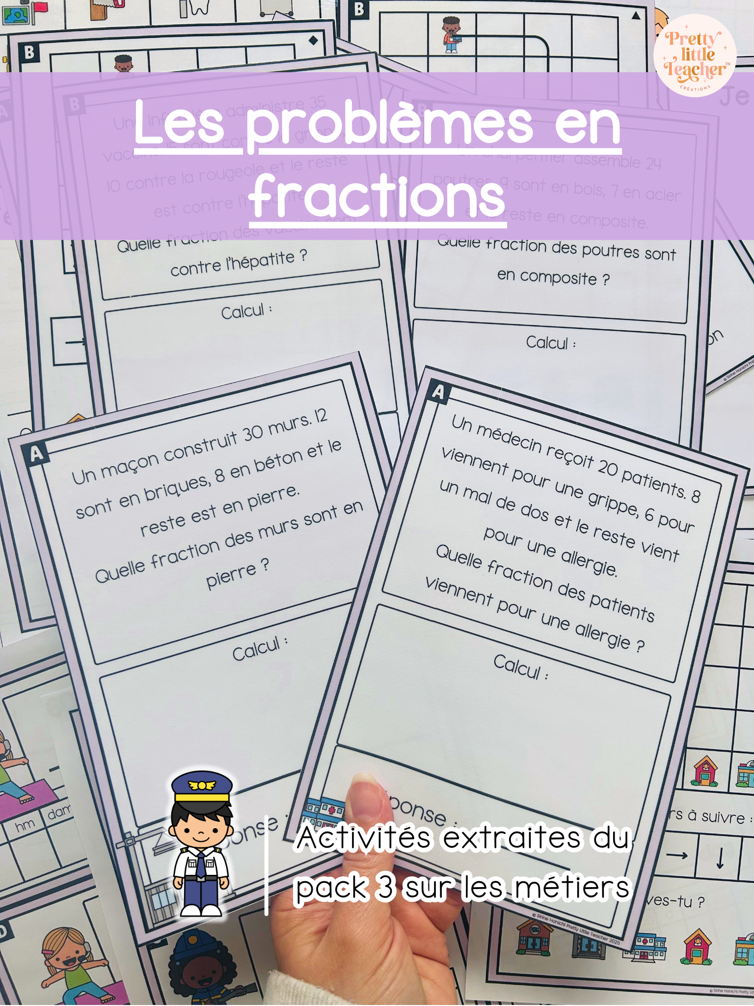 Les problèmes en fractions (3x)