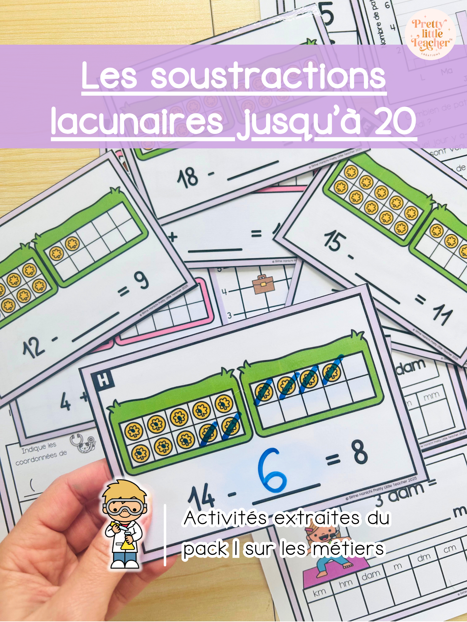 Le soustractions lacunaires jusqu'à 20 (3x)