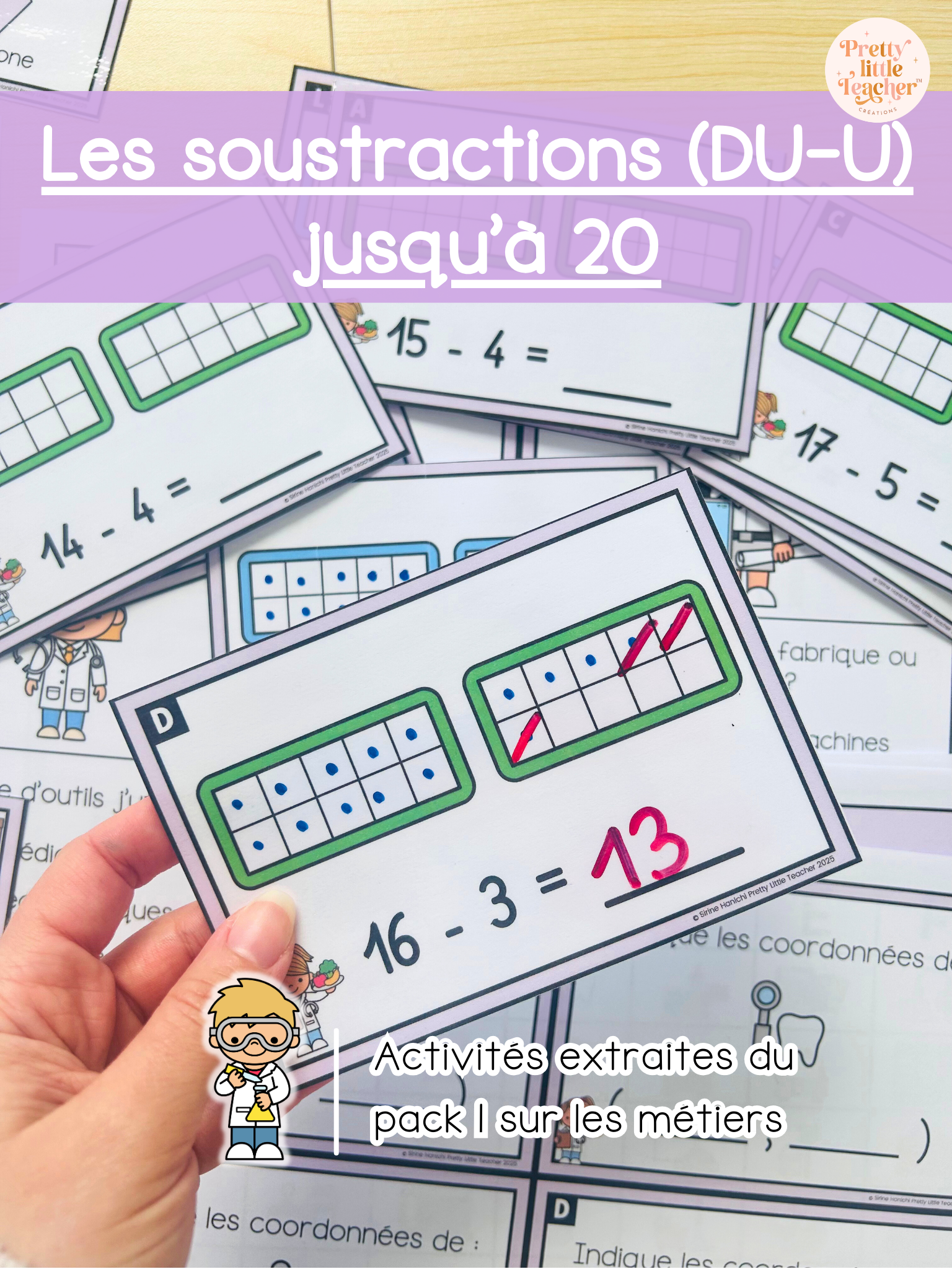 Le soustractions DU-U jusqu'à 20 (3x)