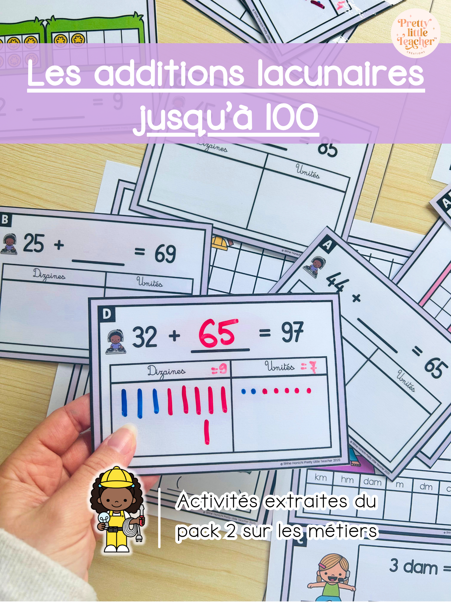 Les additions lacunaires jusqu'Ă 100 (3x)