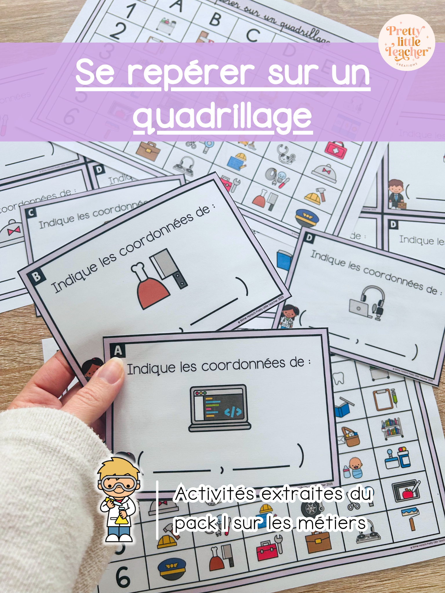 Se repérer sur un quadrillage (3x)