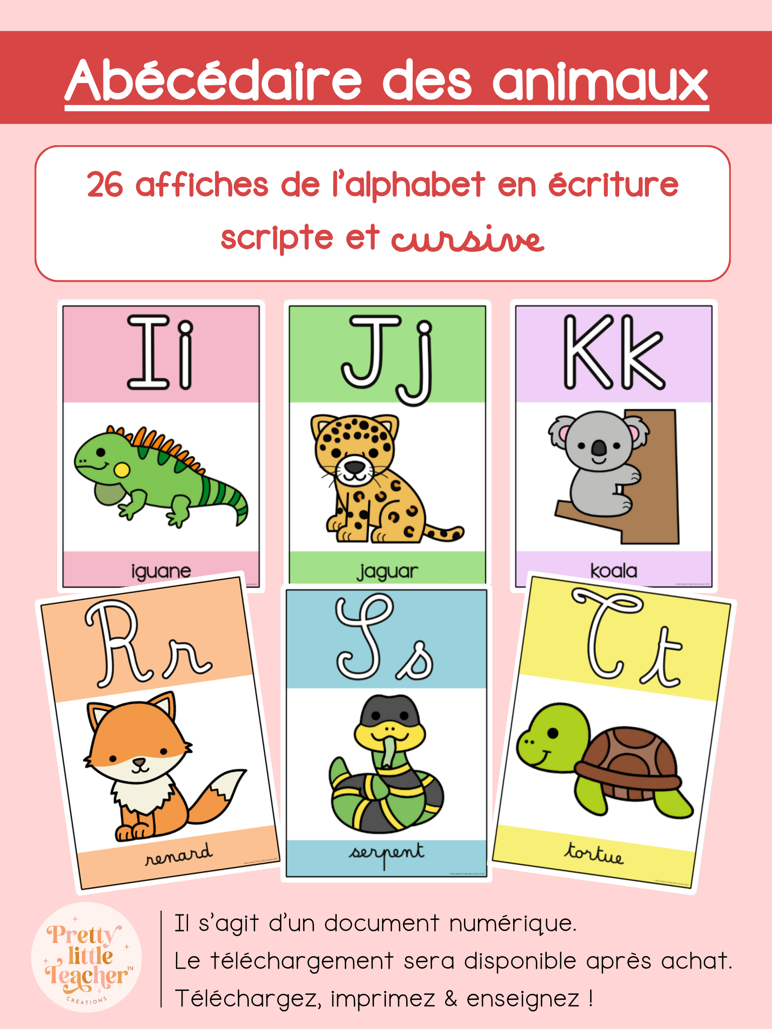 Abécédaire des animaux (alphabet) 🎁