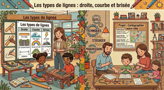 Les types de lignes : droite, courbe et brisée expliqués simplement