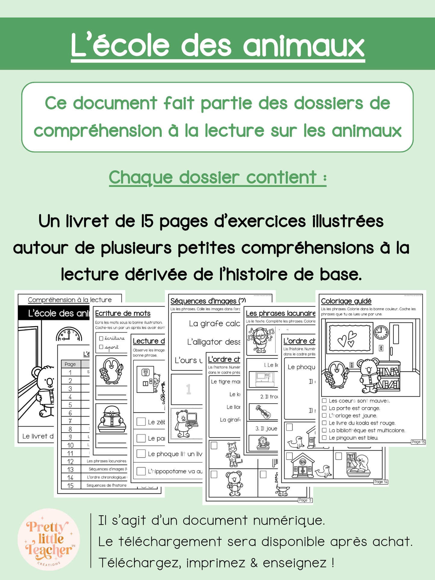 L’école des animaux (lecture)