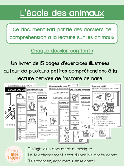 L’école des animaux (lecture)