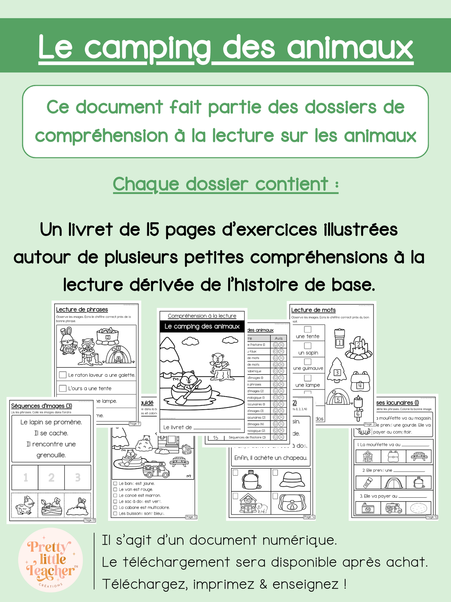 Le camping des animaux (lecture)