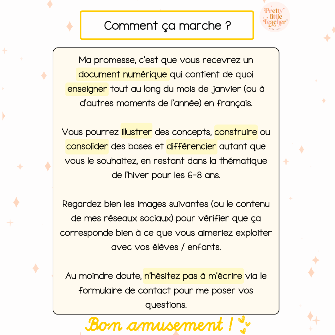 Pack 2 Français sur l'hiver