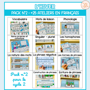 Pack 2 Français sur l'hiver