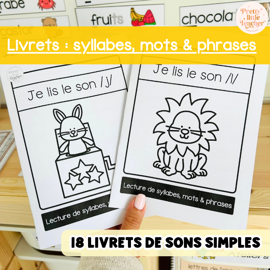 Apprendre à lire les syllabes, mots et phrases (18 livrets de sons simples)
