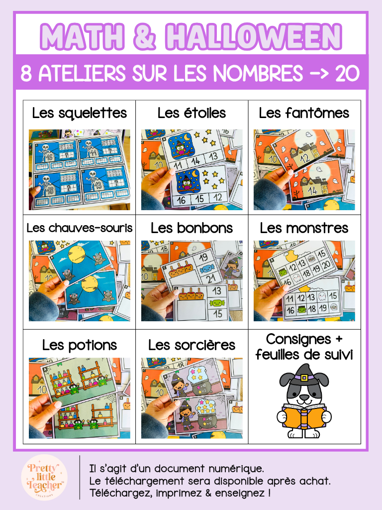 Les nombres de 11 à 20 (x8)