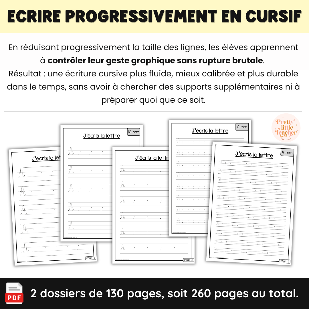 Livrets : j'apprends à écrire progressivement en cursif