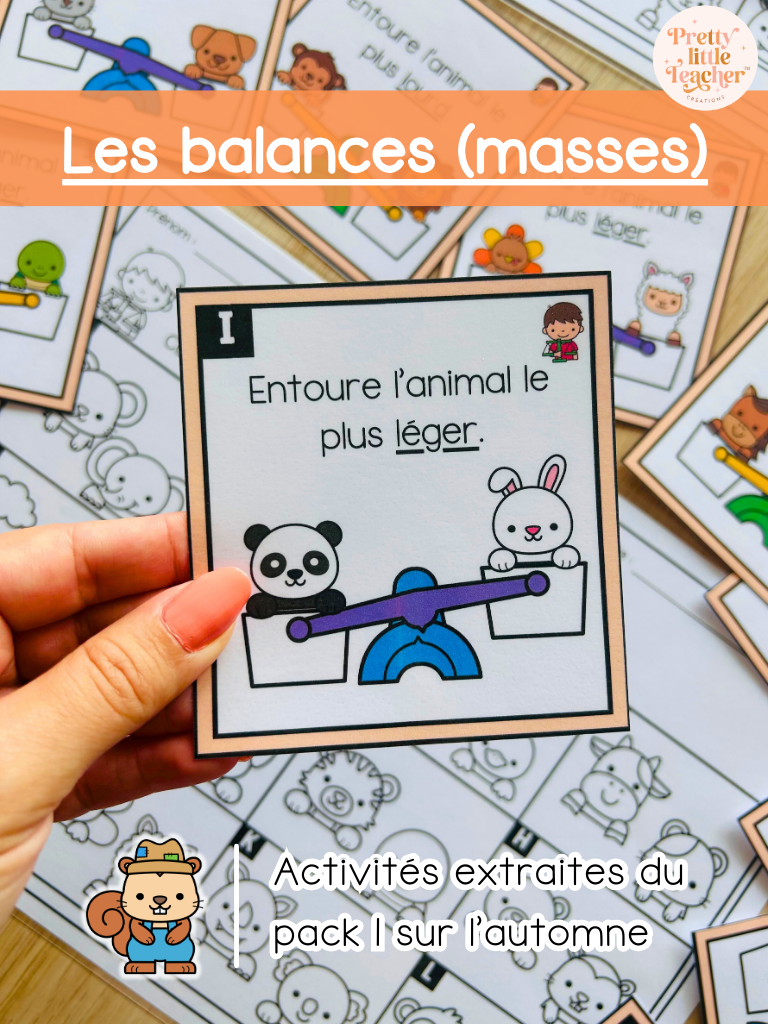 Les balances (masses) (3x)