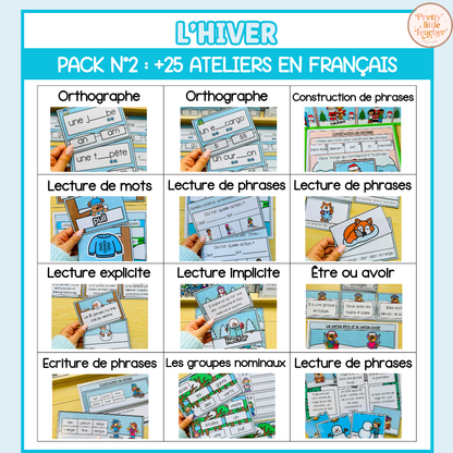 Pack 2 Français sur l'hiver