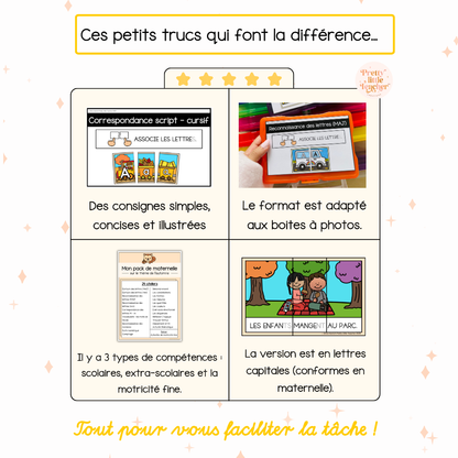 Tous les Packs Maternelle pour toute l'année