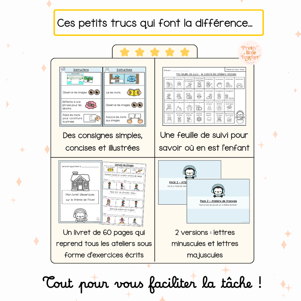 Tous les Packs 2 Français pour toute l'année