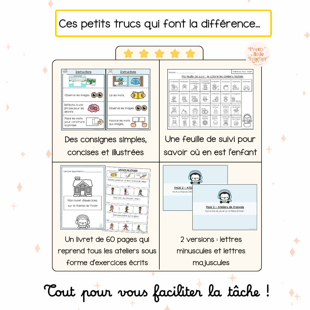 Tous les Packs 2 Français pour toute l'année