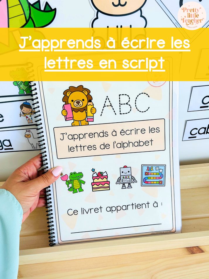 J'apprends à écrire les lettres (script) – Pretty Little Teacher