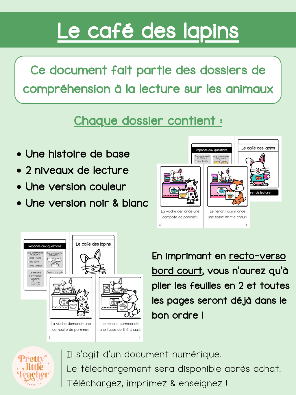 Le café des lapins (lecture)